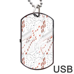 Musical Scales Note Dog Tag Usb Flash (one Side)