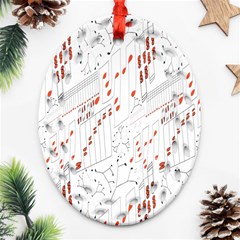 Musical Scales Note Ornament (oval Filigree)