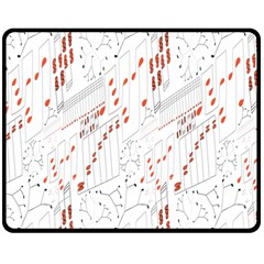 Musical Scales Note Double Sided Fleece Blanket (medium) 