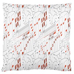 Musical Scales Note Large Flano Cushion Case (one Side) by Mariart