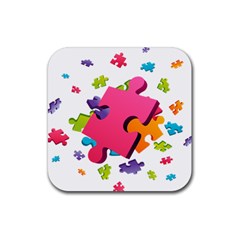 Passel Picture Green Pink Blue Sexy Game Rubber Coaster (Square) 