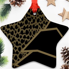 Polka Spot Grey Black Ornament (star)