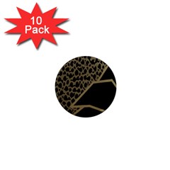 Polka Spot Grey Black 1  Mini Magnet (10 Pack) 