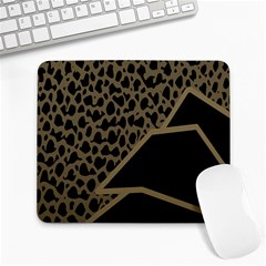 Polka Spot Grey Black Large Mousepads