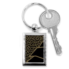 Polka Spot Grey Black Key Chains (rectangle)  by Mariart