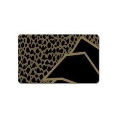 Polka Spot Grey Black Magnet (name Card) by Mariart