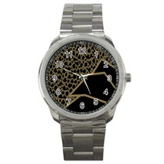 Polka Spot Grey Black Sport Metal Watch by Mariart