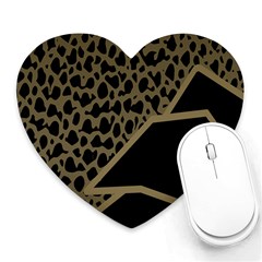 Polka Spot Grey Black Heart Mousepads by Mariart