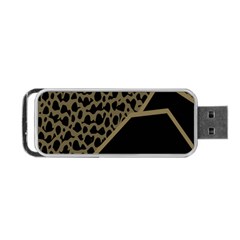 Polka Spot Grey Black Portable Usb Flash (two Sides)