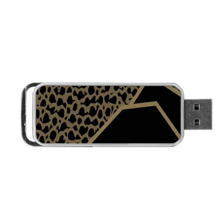 Polka Spot Grey Black Portable USB Flash (Two Sides)