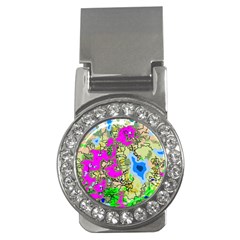 Painting Map Pink Green Blue Street Money Clips (cz) 