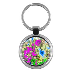 Painting Map Pink Green Blue Street Key Chains (round)  by Mariart