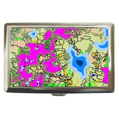 Painting Map Pink Green Blue Street Cigarette Money Cases