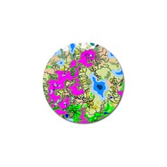 Painting Map Pink Green Blue Street Golf Ball Marker by Mariart