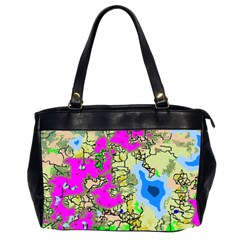 Painting Map Pink Green Blue Street Office Handbags (2 Sides)  by Mariart