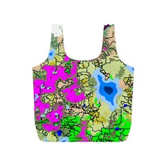 Painting Map Pink Green Blue Street Full Print Recycle Bags (s)  by Mariart