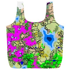 Painting Map Pink Green Blue Street Full Print Recycle Bags (l)  by Mariart