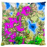 Painting Map Pink Green Blue Street Standard Flano Cushion Case (One Side) Front