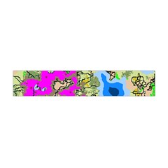 Painting Map Pink Green Blue Street Flano Scarf (mini)