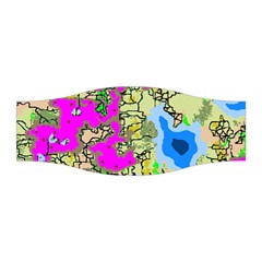 Painting Map Pink Green Blue Street Stretchable Headband by Mariart