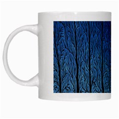 Forest Tree Night Blue Black Man White Mugs