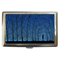 Forest Tree Night Blue Black Man Cigarette Money Cases