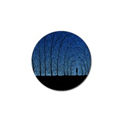 Forest Tree Night Blue Black Man Golf Ball Marker (10 Pack) by Mariart