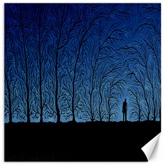 Forest Tree Night Blue Black Man Canvas 20  X 20  