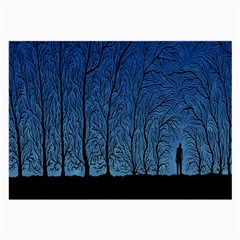 Forest Tree Night Blue Black Man Large Glasses Cloth