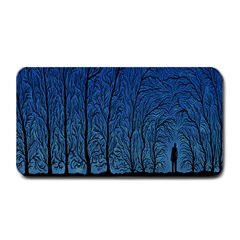 Forest Tree Night Blue Black Man Medium Bar Mats