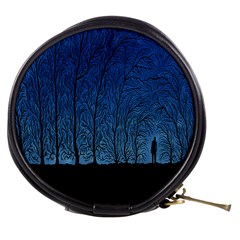 Forest Tree Night Blue Black Man Mini Makeup Bags