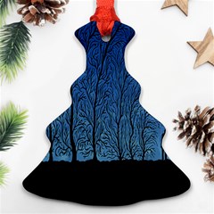 Forest Tree Night Blue Black Man Ornament (christmas Tree) 