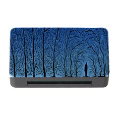 Forest Tree Night Blue Black Man Memory Card Reader With Cf