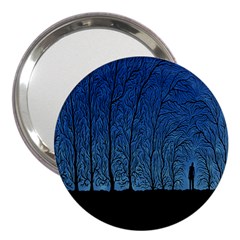 Forest Tree Night Blue Black Man 3  Handbag Mirrors