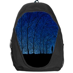 Forest Tree Night Blue Black Man Backpack Bag by Mariart