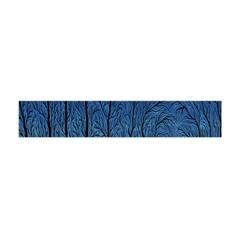 Forest Tree Night Blue Black Man Flano Scarf (mini)