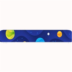 Planet Space Moon Galaxy Sky Blue Polka Small Bar Mats