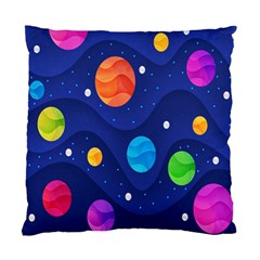 Planet Space Moon Galaxy Sky Blue Polka Standard Cushion Case (one Side)