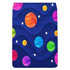 Planet Space Moon Galaxy Sky Blue Polka Flap Covers (l)  by Mariart