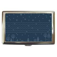 Rain Hill Tree Waves Sky Water Cigarette Money Cases by Mariart