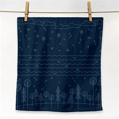 Rain Hill Tree Waves Sky Water Face Towel