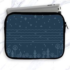 Rain Hill Tree Waves Sky Water Apple Ipad 2/3/4 Zipper Cases by Mariart