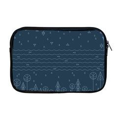 Rain Hill Tree Waves Sky Water Apple Macbook Pro 17  Zipper Case