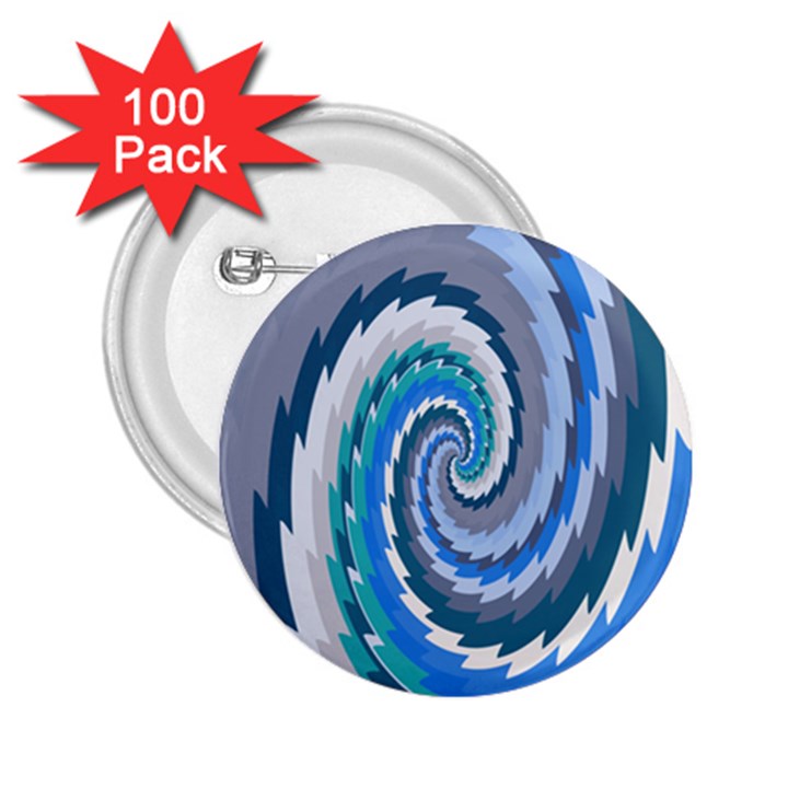 Psycho Hole Chevron Wave Seamless 2.25  Buttons (100 pack) 