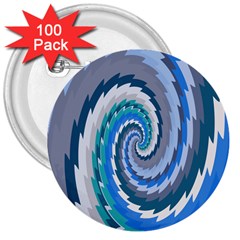 Psycho Hole Chevron Wave Seamless 3  Buttons (100 Pack) 