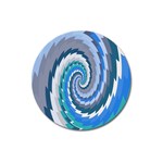 Psycho Hole Chevron Wave Seamless Magnet 3  (Round) Front