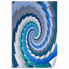 Psycho Hole Chevron Wave Seamless Canvas 12  X 18   by Mariart