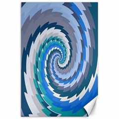 Psycho Hole Chevron Wave Seamless Canvas 24  X 36 