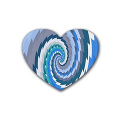 Psycho Hole Chevron Wave Seamless Rubber Coaster (heart)  by Mariart