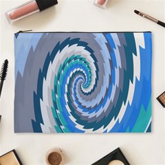 Psycho Hole Chevron Wave Seamless Cosmetic Bag (xl) by Mariart